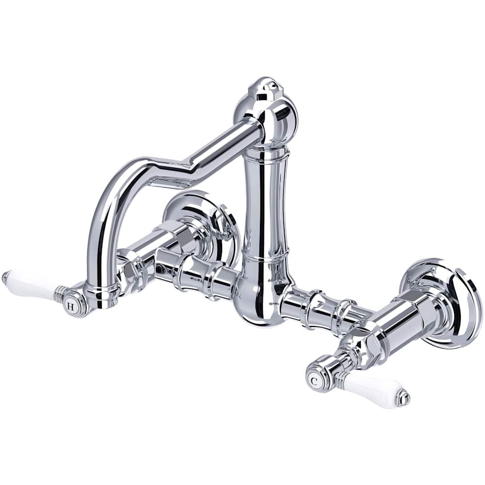 Acqui 1.5 GPM Wall Mounted Widespread Bridge Kitchen Faucet