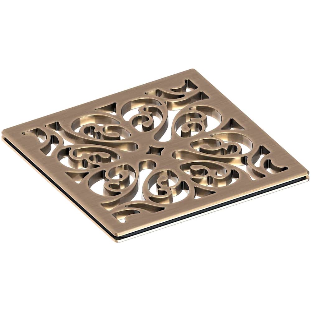 Decorative Drains 4" Square Shower Drain Grid