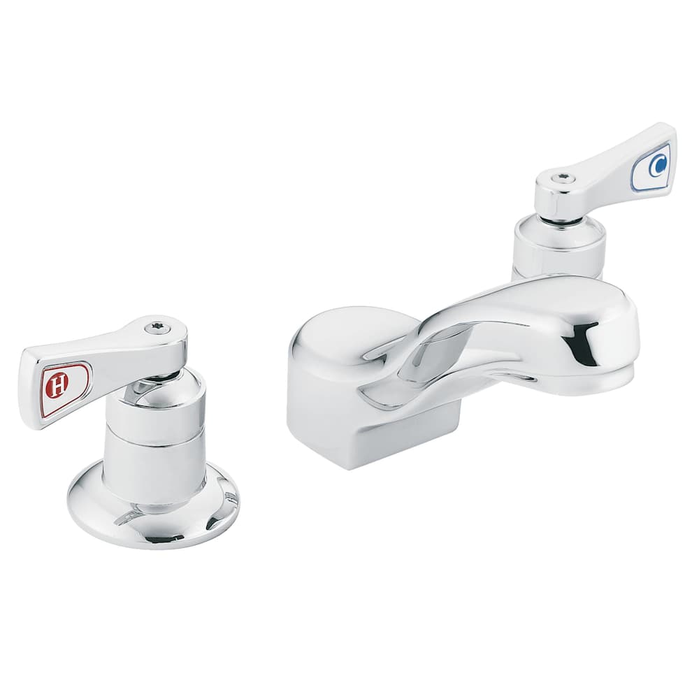 Moen Double Handle Widespread Bathroom Faucet from the M-DURA Collection (Valve Included) Chrome