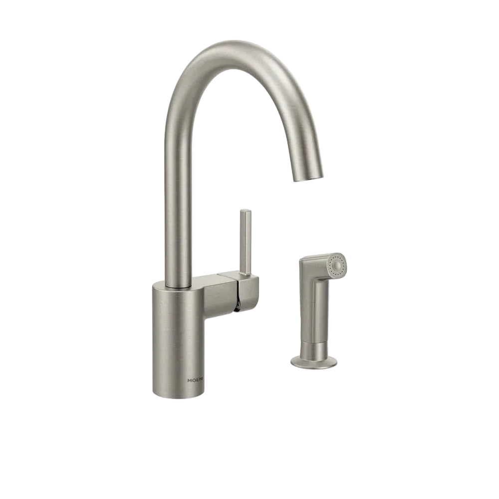 Moen Align Single Handle Kitchen Faucet with Side Spray Spot Resist Stainless
