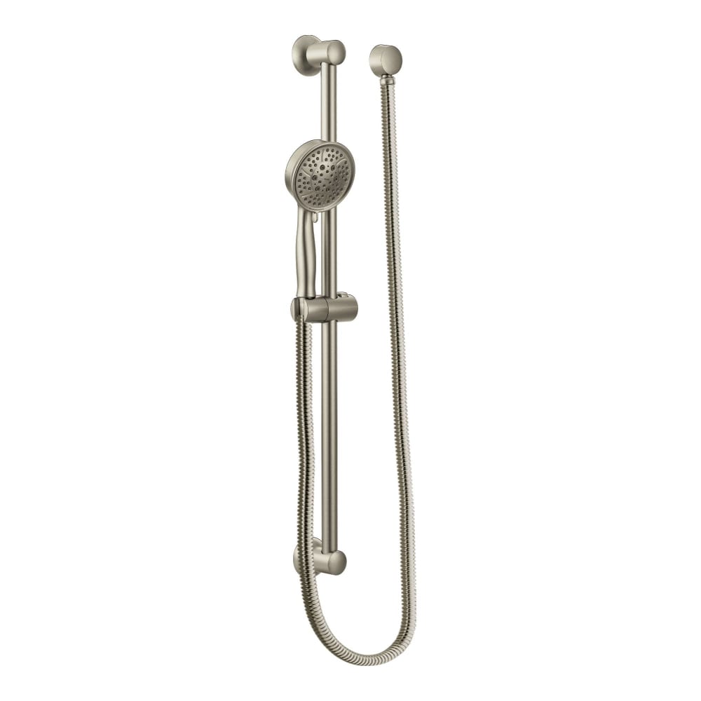 Moen 1.75 GPM Multi Function Hand Shower with Eco Performance and Slide Bar Brushed Nickel