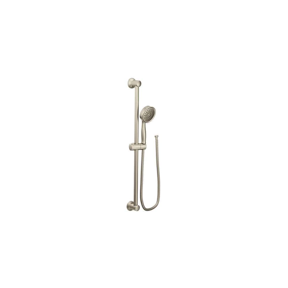 Moen Single Function Hand Shower Package with Hose and Slide Bar Included Brushed Nickel