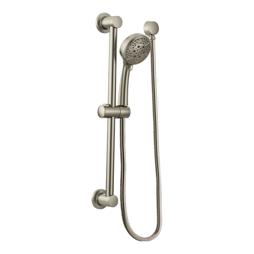 Moen Multi-Function Hand Shower Package with Hose and Slide Bar Included Brushed Nickel