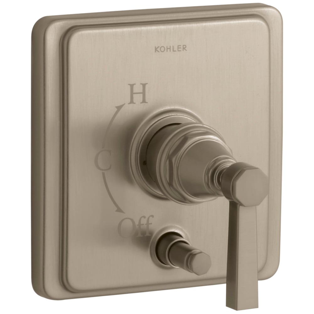 Pinstripe Pressure-Balancing Valve Trim with Diverter and Plain Lever Handle