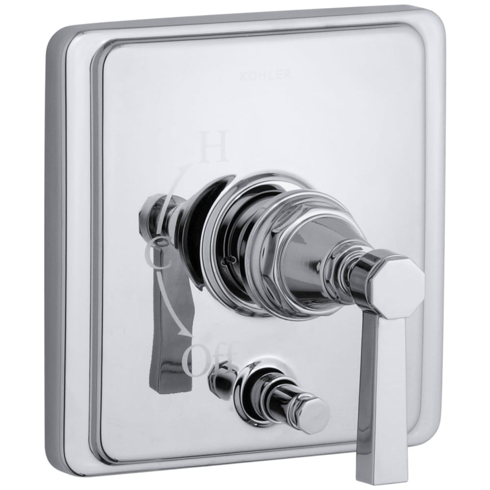 Pinstripe Pressure-Balancing Valve Trim with Diverter and Plain Lever Handle