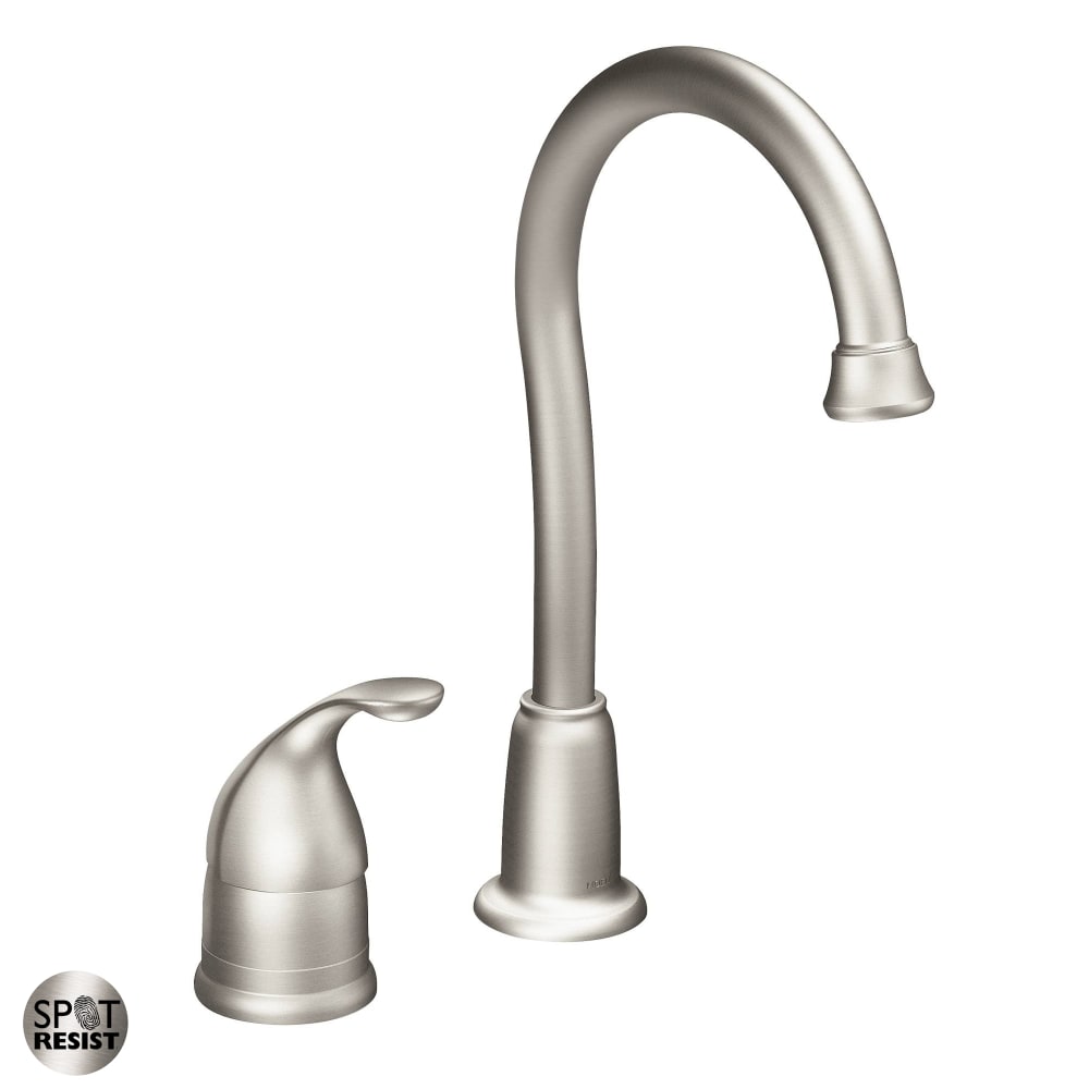 Moen Camerist Single Handle Bar Faucet Spot Resist Stainless