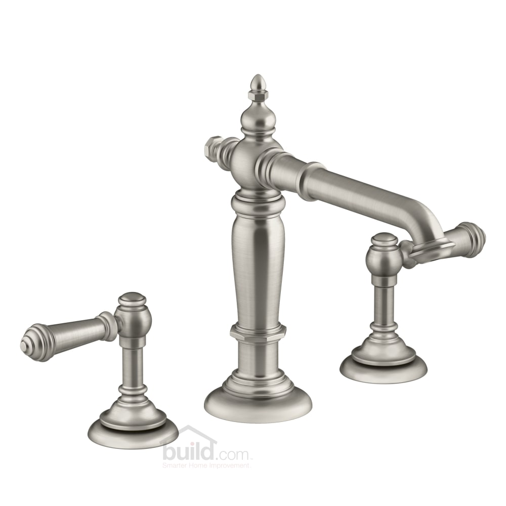 Artifacts Widespread Bathroom Faucet with Lever Handles - Free Metal Pop-Up Drain Assembly with purchase