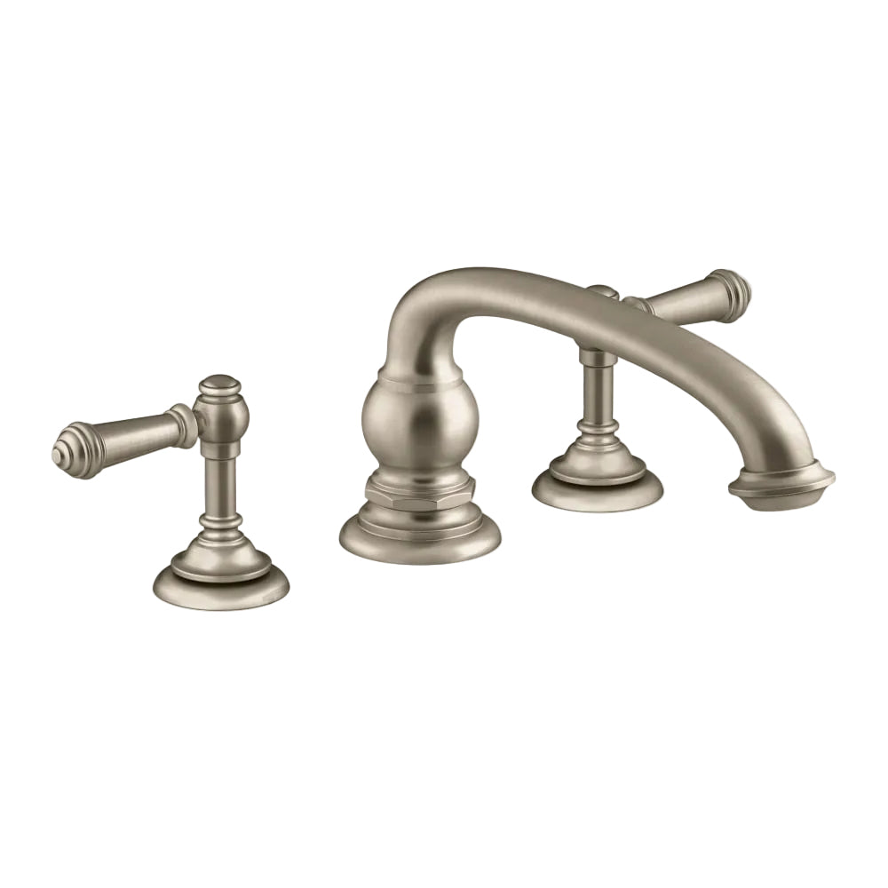 Artifacts Deck Mounted Roman Tub Filler with Metal Lever Handles