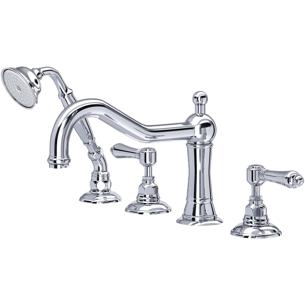 Acqui Deck Mounted Roman Tub Filler with Built-In Diverter - Includes Hand Shower