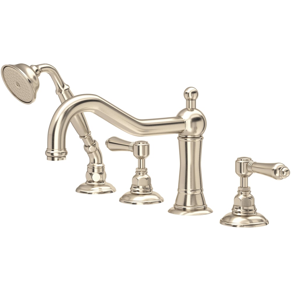 Acqui Deck Mounted Roman Tub Filler with Built-In Diverter - Includes Hand Shower