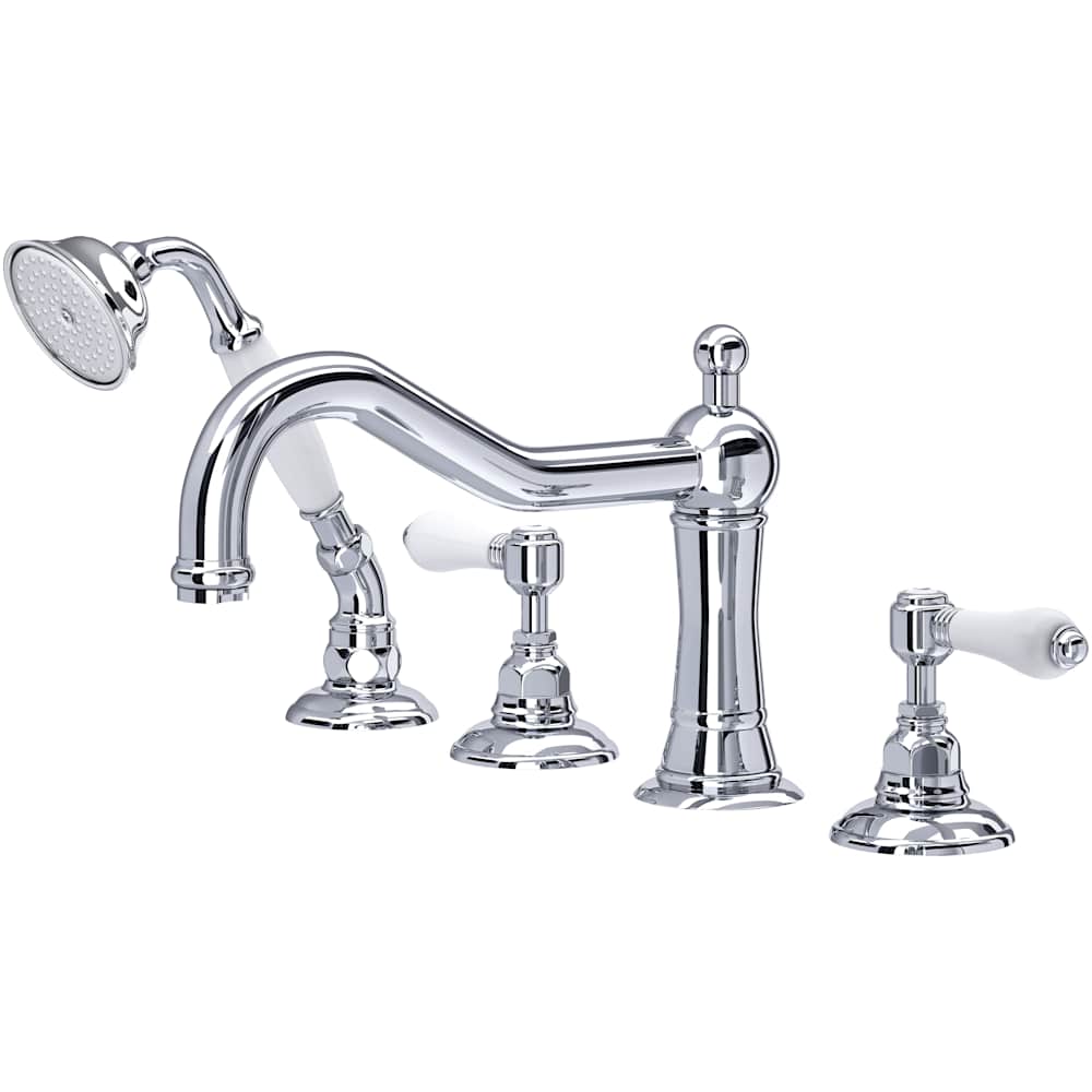 Acqui Deck Mounted Roman Tub Filler with Built-In Diverter - Includes Hand Shower