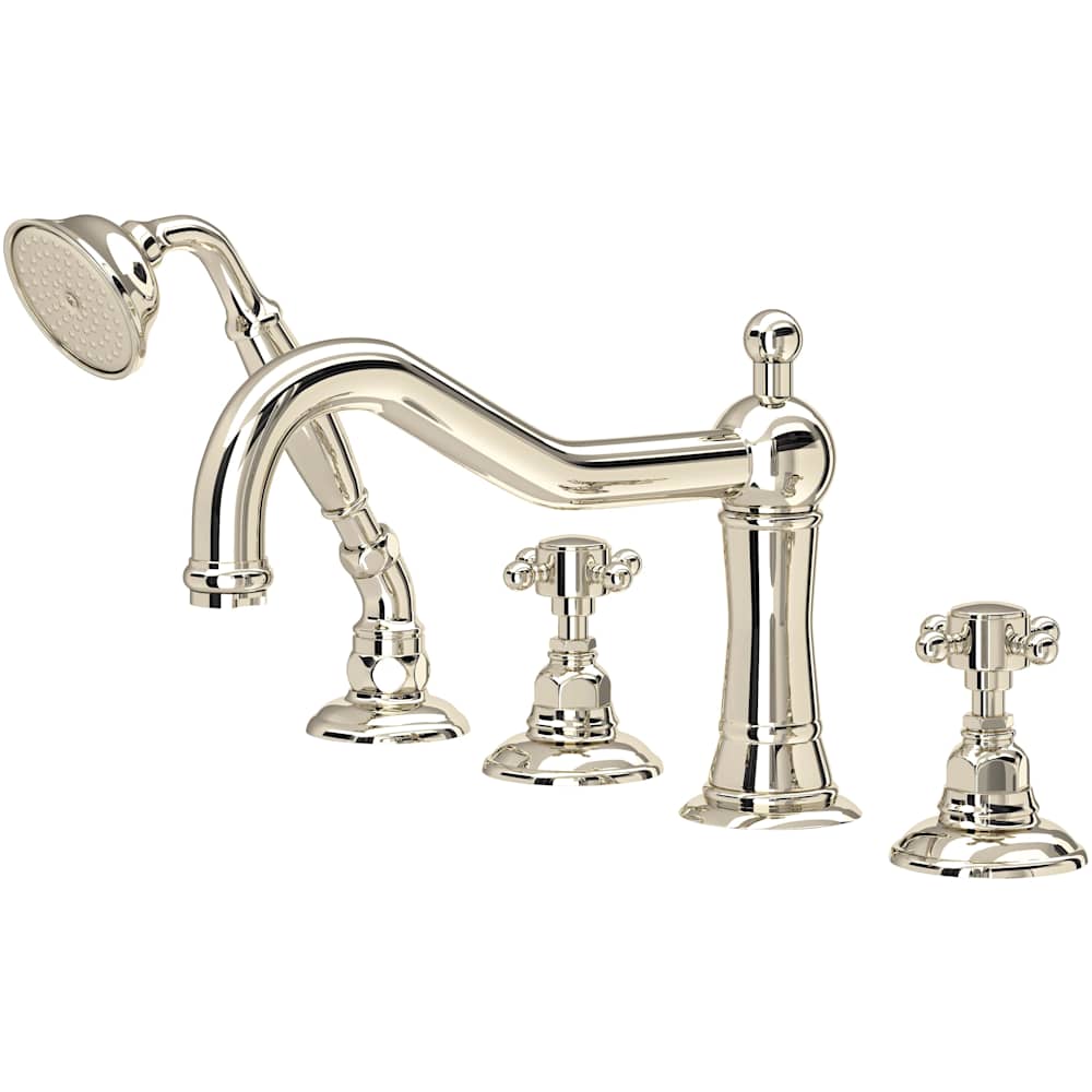 Acqui Deck Mounted Roman Tub Filler with Built-In Diverter - Includes Hand Shower