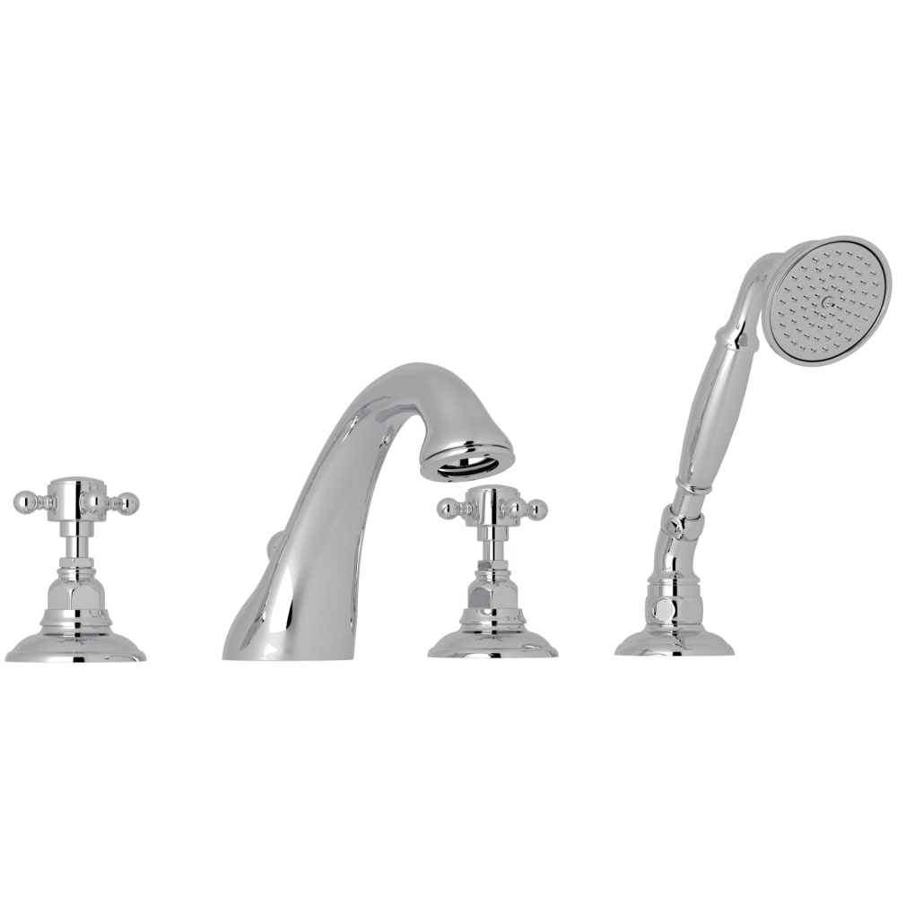 Acqui Deck Mounted Roman Tub Filler with Built-In Diverter - Includes Hand Shower
