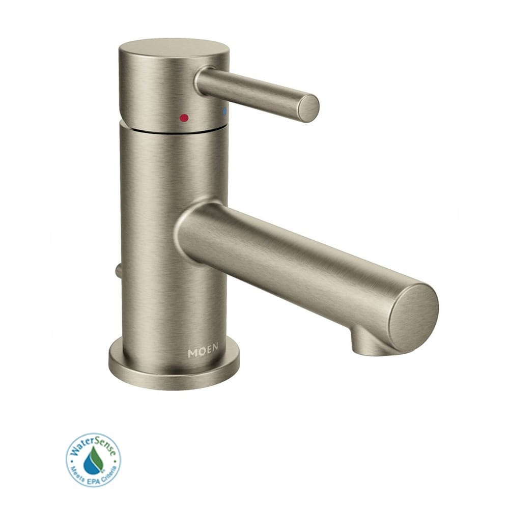 Moen Align 1.2 GPM Single Hole Bathroom Faucet with Pop-Up Drain Assembly Brushed Nickel