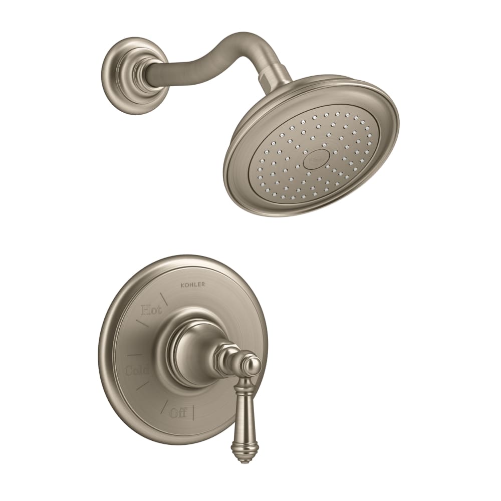 Artifacts Shower Trim Package with Single Function Shower Head and Katalyst Technology