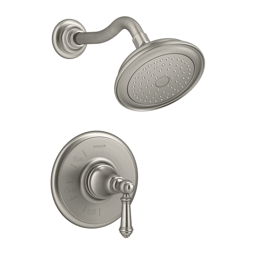 Artifacts Shower Trim Package with Single Function Shower Head and Katalyst Technology