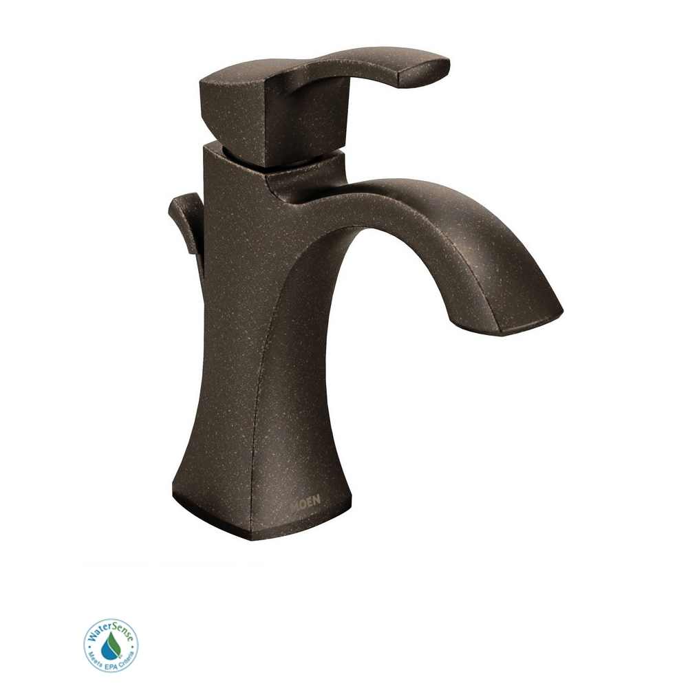 Moen Single Handle Single Hole Bathroom Faucet from the Voss Collection (Pack of 2, Valves Included) Oil Rubbed Bronze