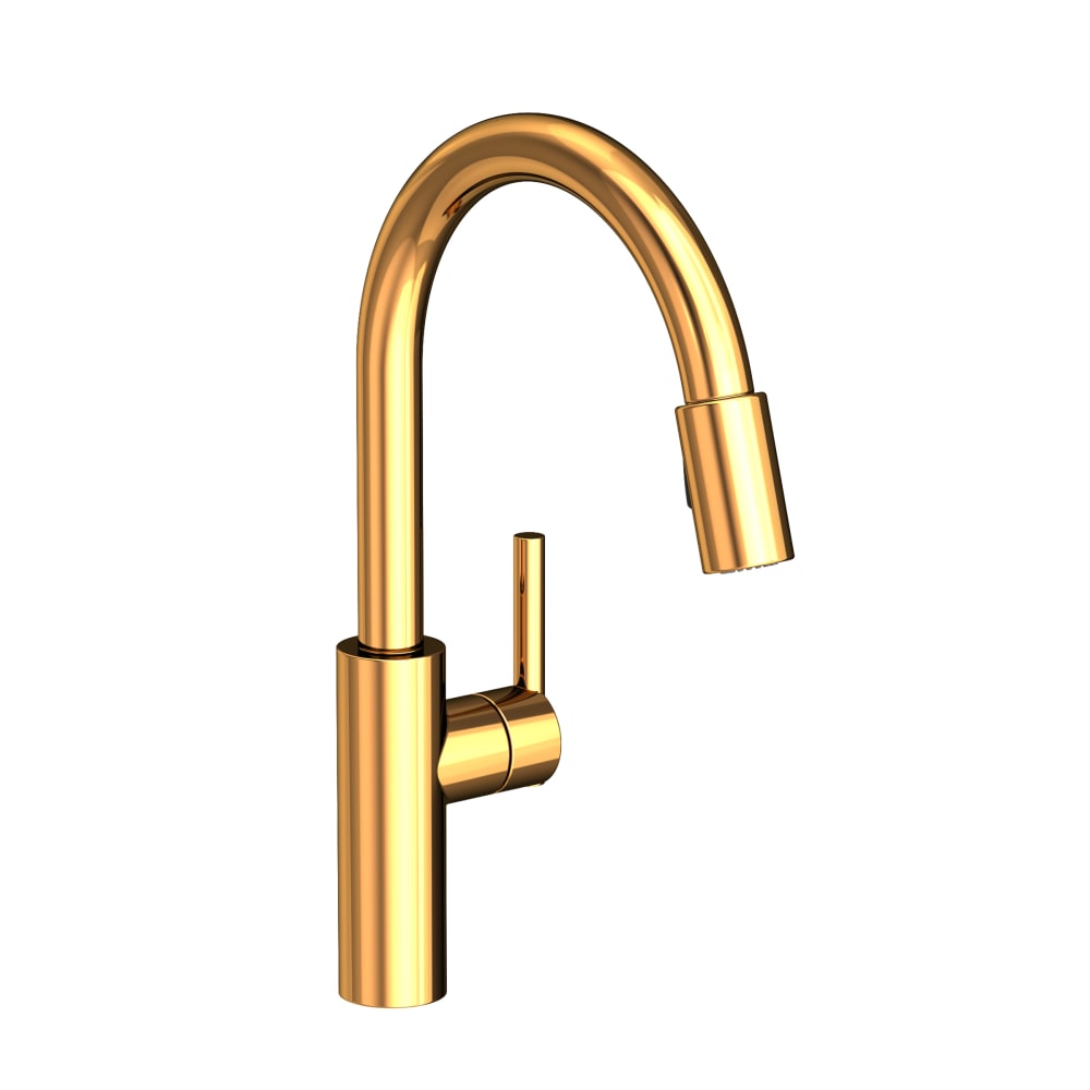 East Linear 1.8 GPM Single Hole Pull Down Kitchen Faucet