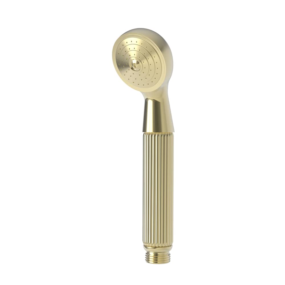 Single Function Hand Shower with Grooved Brass Handle - Less Hose and Wall Supply