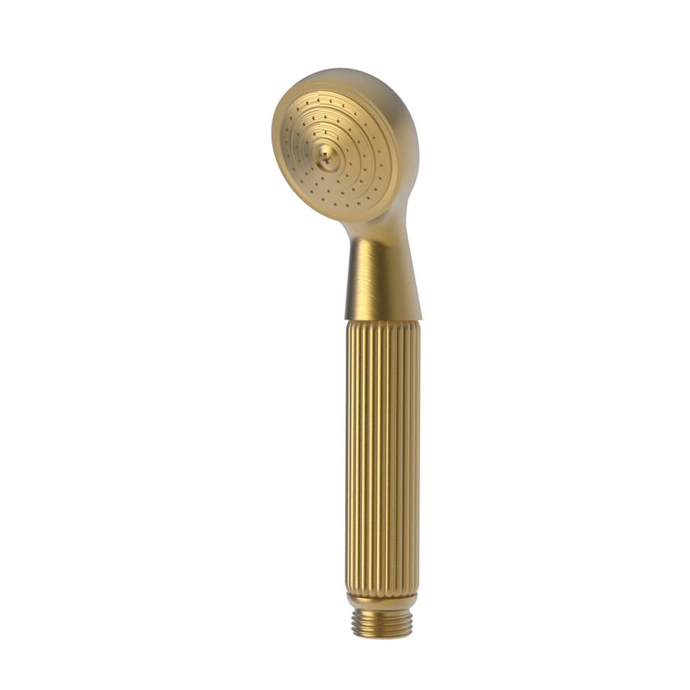 Single Function Hand Shower with Grooved Brass Handle - Less Hose and Wall Supply