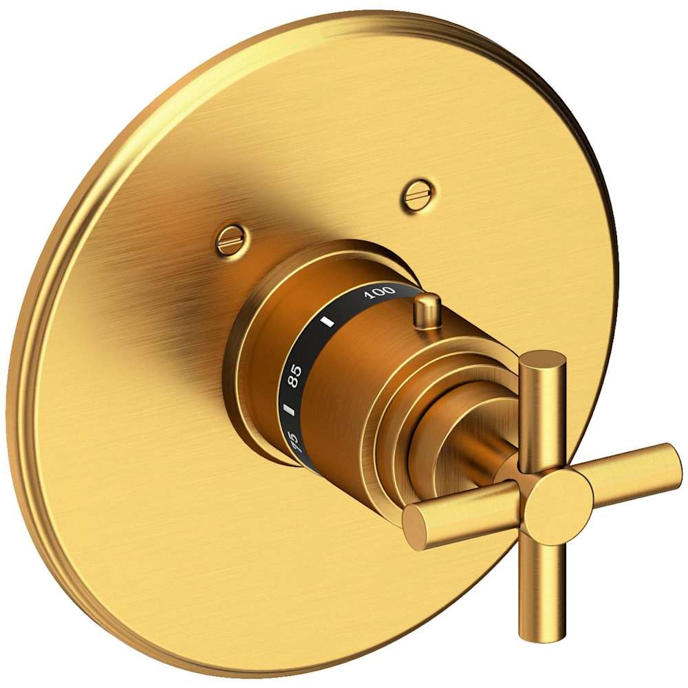 East Linear Thermostatic Valve Trim Only with 1 Cross Handles - Less Rough In