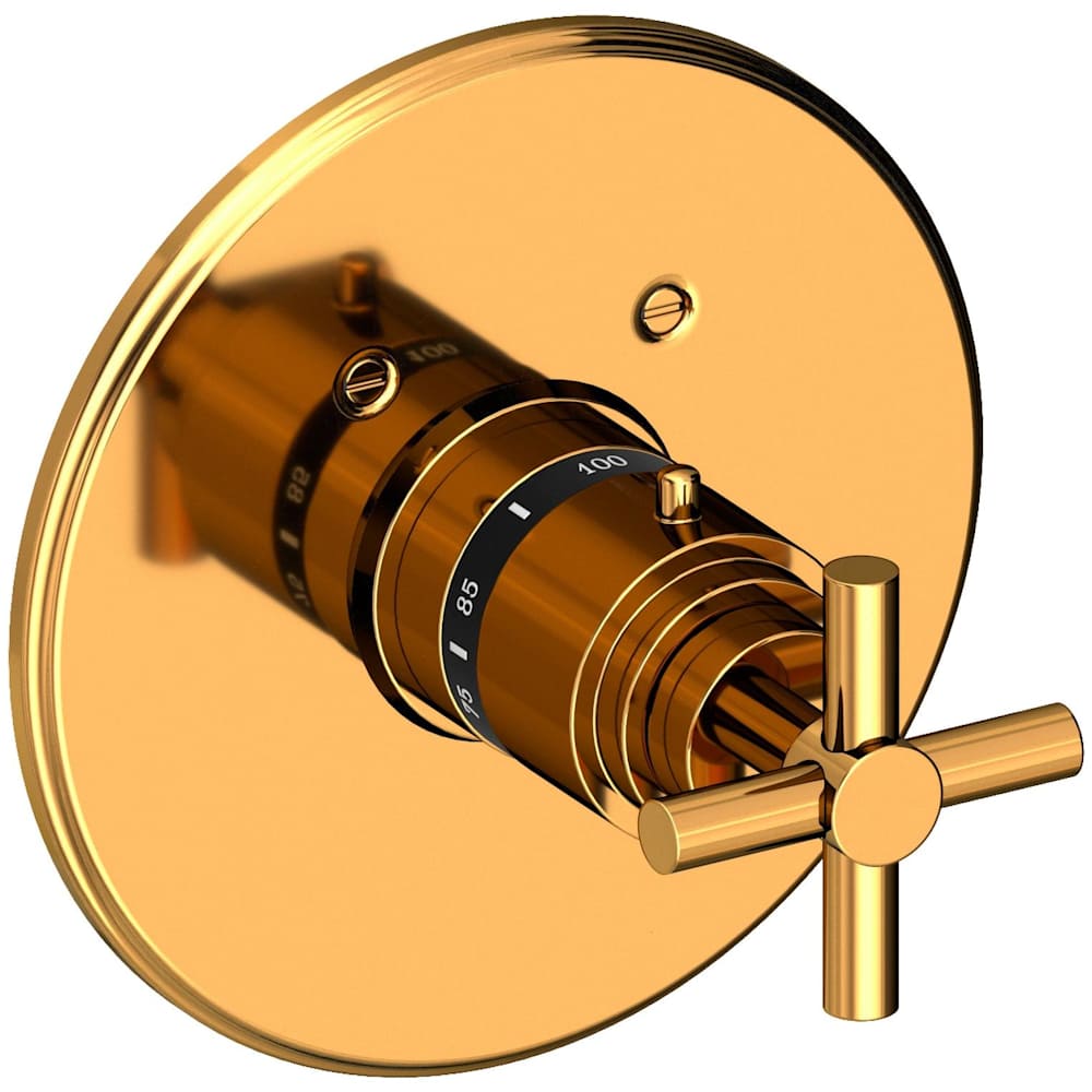 East Linear Thermostatic Valve Trim Only with 1 Cross Handles - Less Rough In