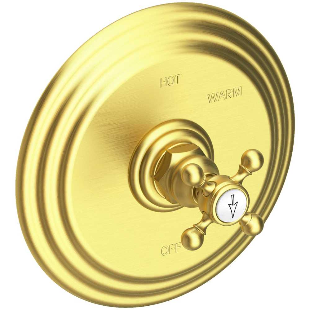 Alveston Collection Single Handle Round Pressure Balanced Shower Trim Plate Only with Metal Cross Handle