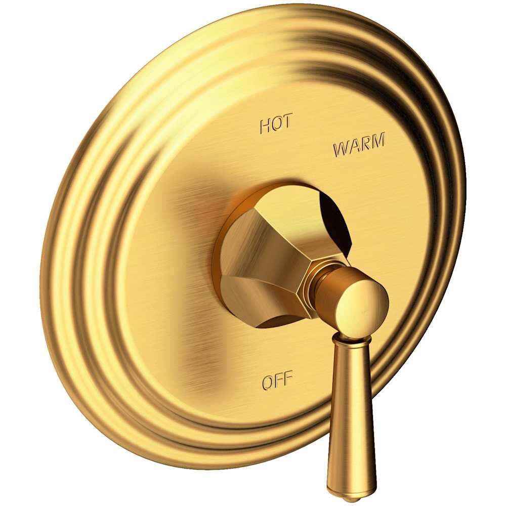 Metropole Collection Single Handle Round Pressure Balanced Shower Trim Plate Only with Metal Lever Handle