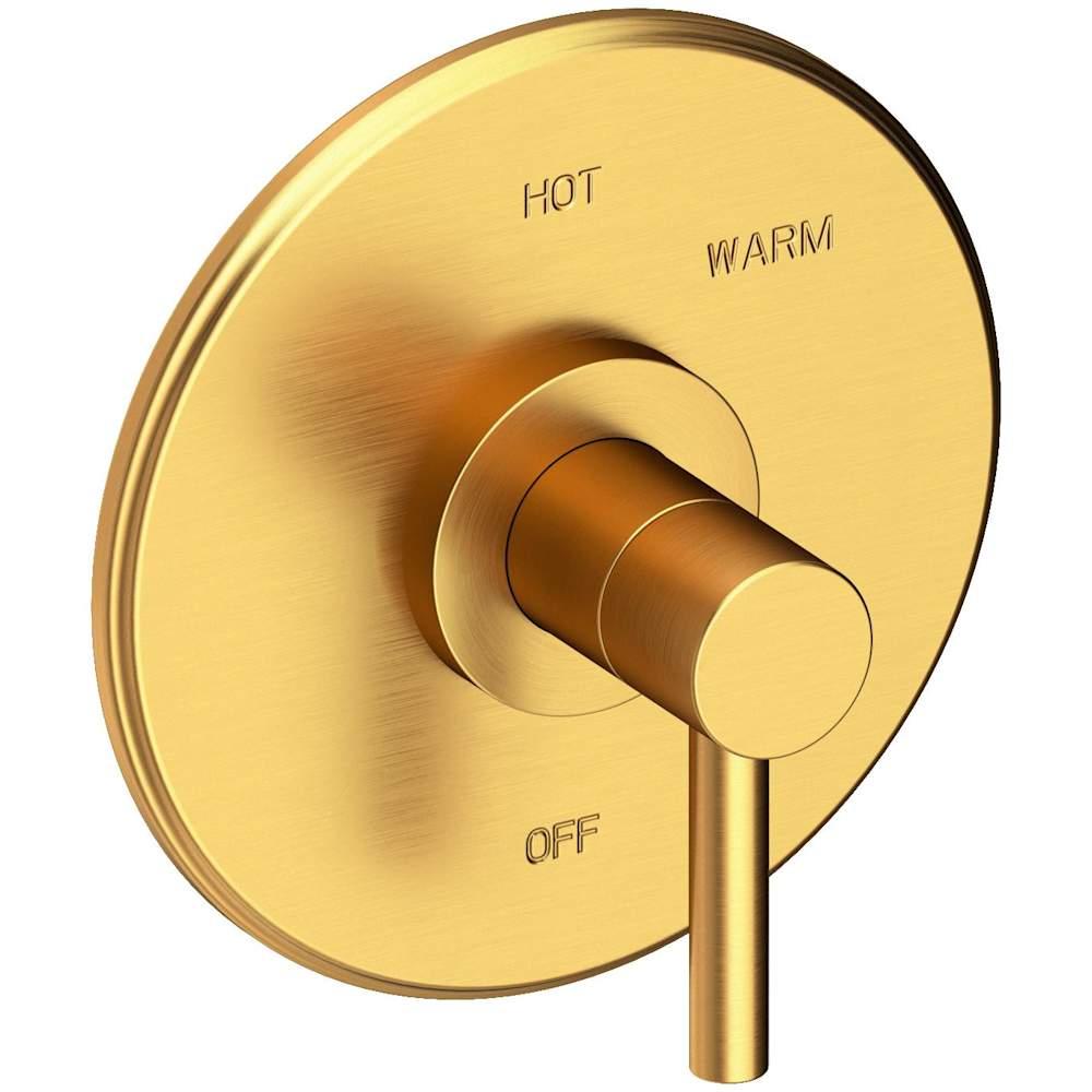 East Linear Collection Single Handle Round Pressure Balanced Shower Trim Plate Only with Metal Lever Handle