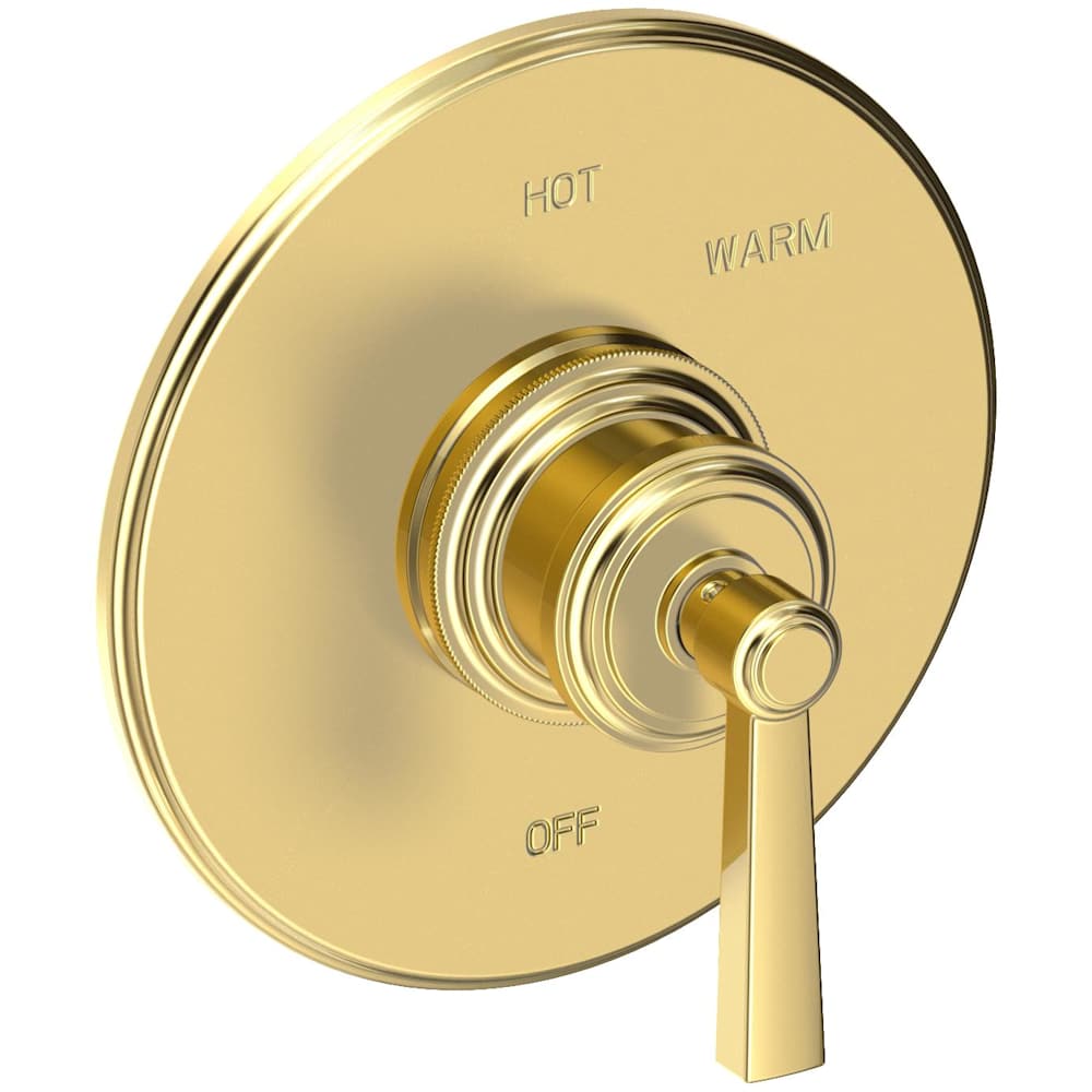 Miro Collection Single Handle Round Pressure Balanced Shower Trim Plate Only with Metal Lever Handle