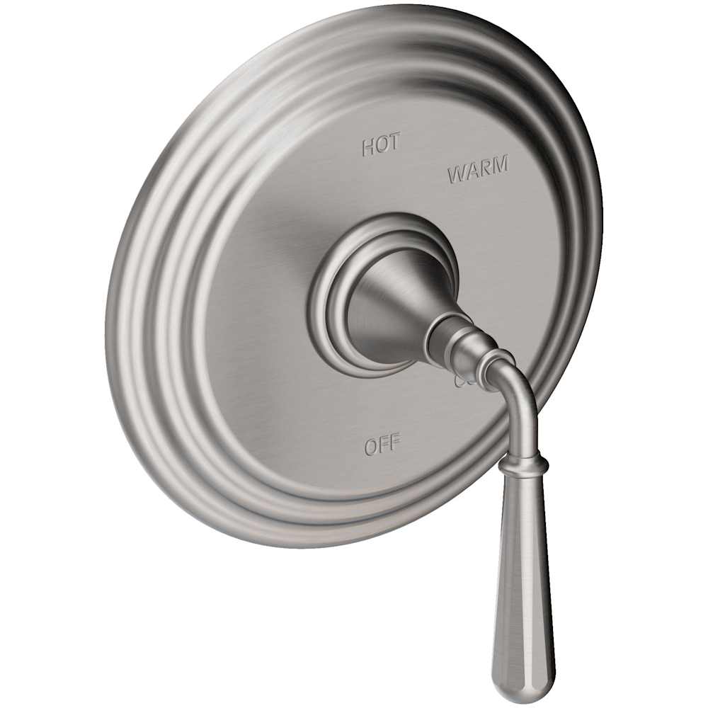 Bevelle Collection Single Handle Round Pressure Balanced Shower Trim Plate Only with Metal Lever Handle