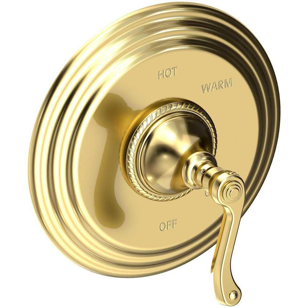 Amisa Collection Single Handle Round Pressure Balanced Shower Trim Plate Only with Metal Lever Handle