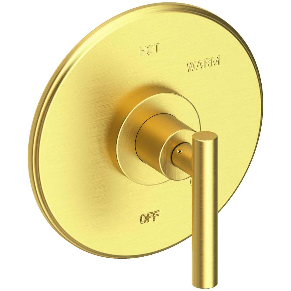 East Linear Collection Single Handle Round Pressure Balanced Shower Trim Plate Only with Metal Lever Handle