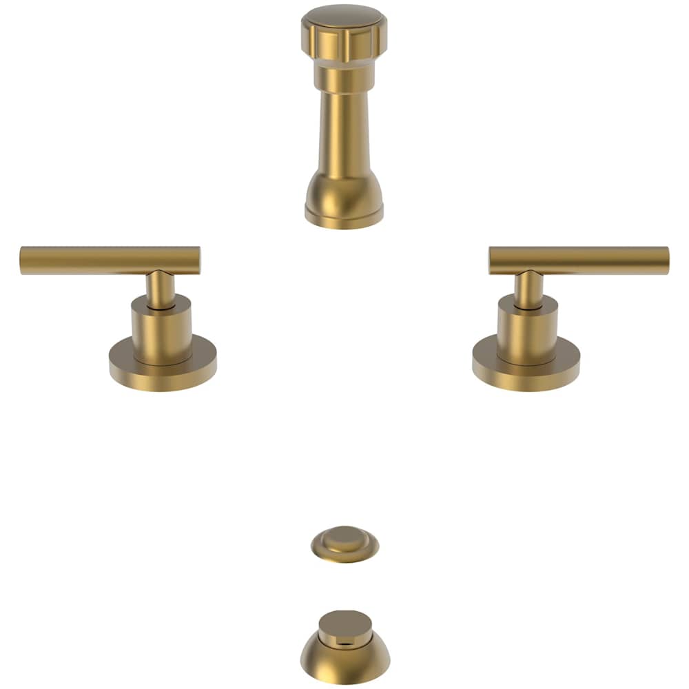 East Linear Double Handle Widespread Bidet Faucet with Vacuum Breaker and Metal Lever Handles