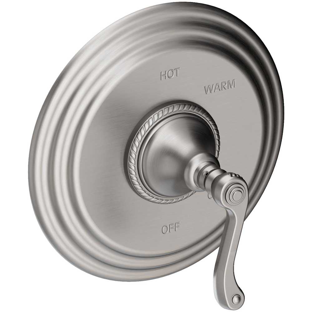 Amisa Collection Single Handle Round Pressure Balanced Shower Trim Plate Only with Metal Lever Handle