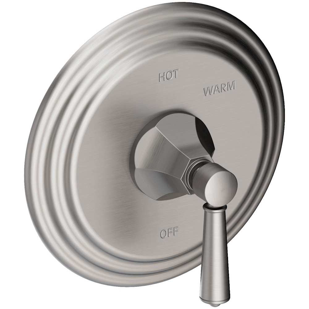 Metropole Collection Single Handle Round Pressure Balanced Shower Trim Plate Only with Metal Lever Handle