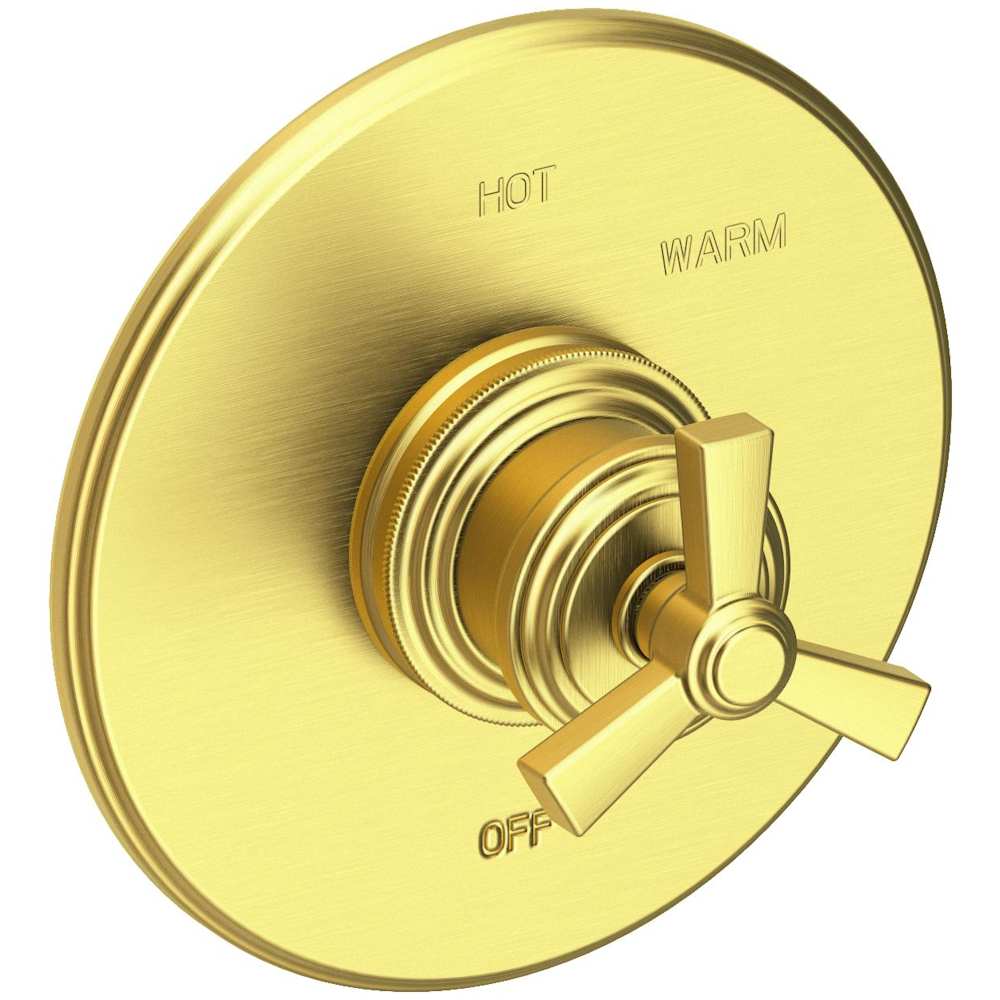 Miro Collection Single Handle Round Pressure Balanced Shower Trim Plate Only with Metal Spoke Handle