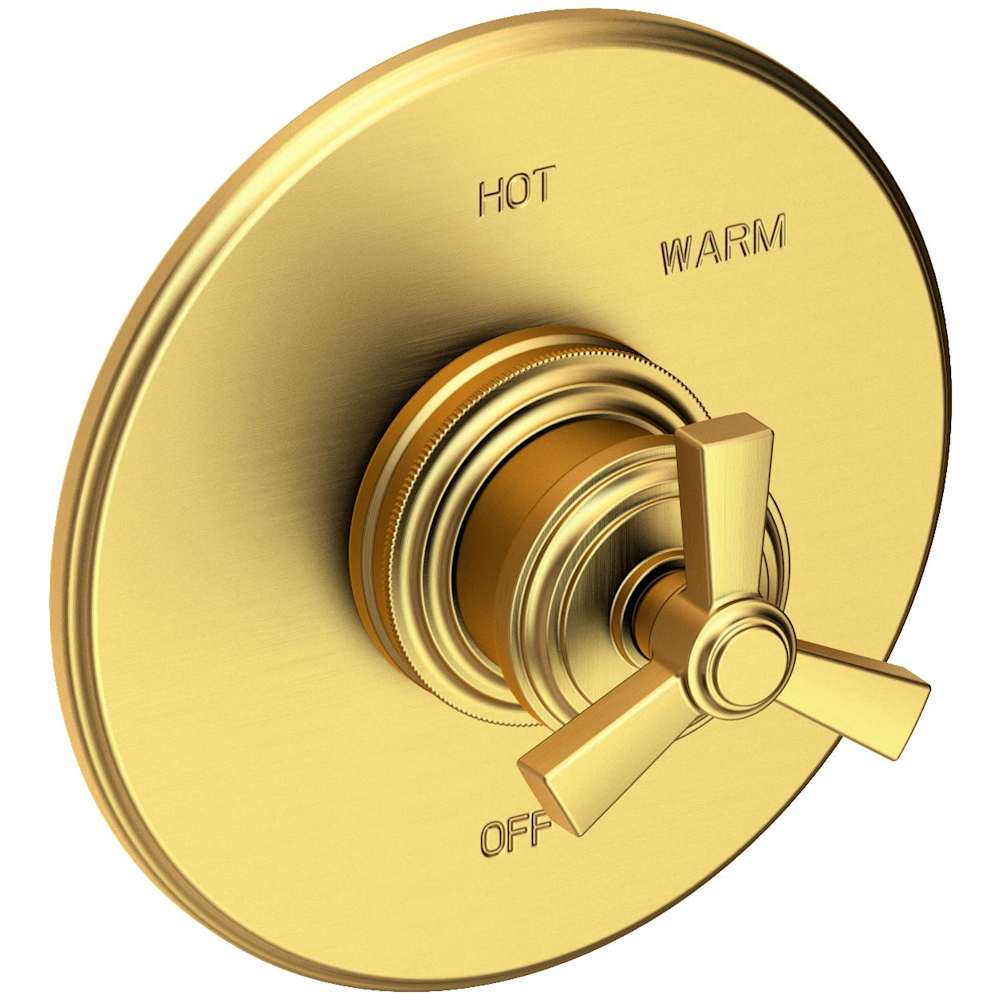 Miro Collection Single Handle Round Pressure Balanced Shower Trim Plate Only with Metal Spoke Handle