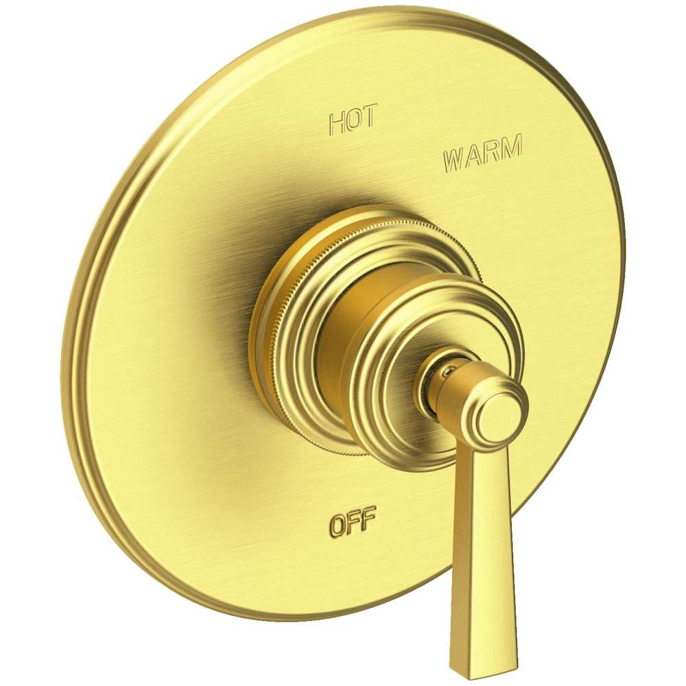 Miro Collection Single Handle Round Pressure Balanced Shower Trim Plate Only with Metal Lever Handle