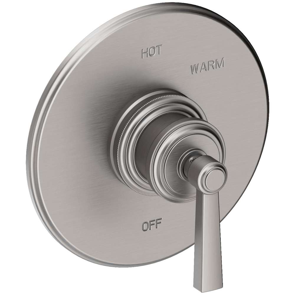 Miro Collection Single Handle Round Pressure Balanced Shower Trim Plate Only with Metal Lever Handle