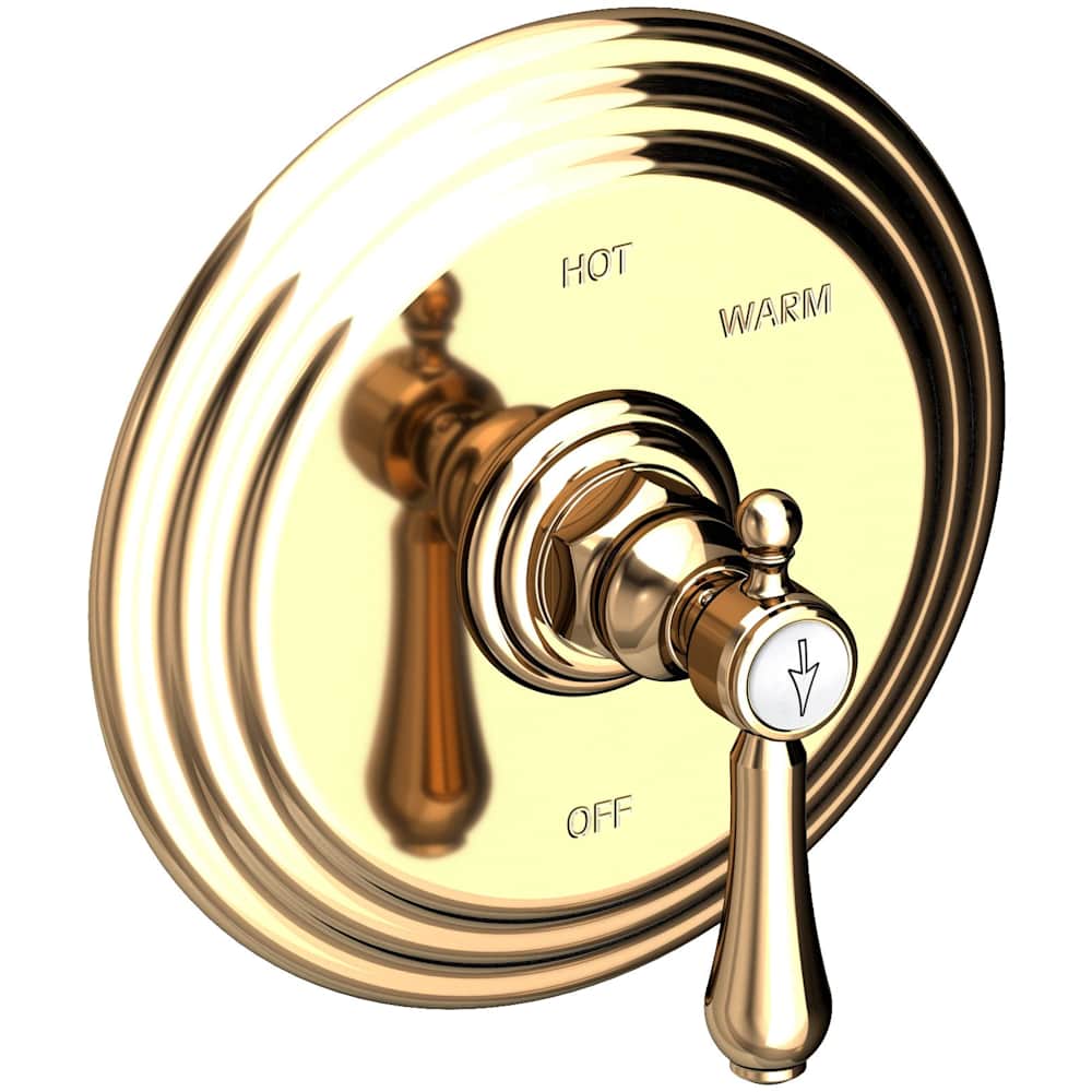 Chesterfield Collection Single Handle Round Pressure Balanced Shower Trim Plate Only with Metal Lever Handle