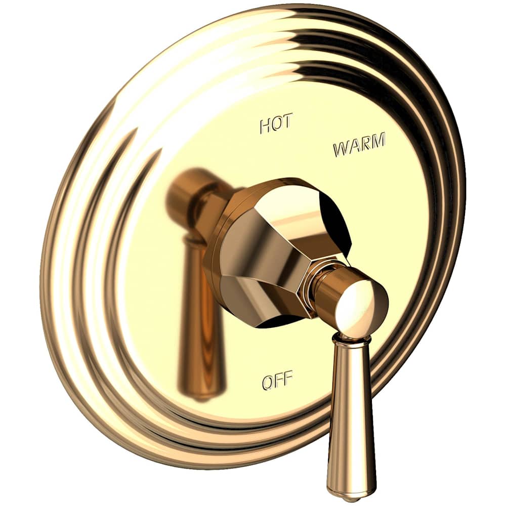 Metropole Collection Single Handle Round Pressure Balanced Shower Trim Plate Only with Metal Lever Handle