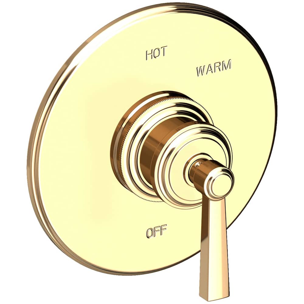 Miro Collection Single Handle Round Pressure Balanced Shower Trim Plate Only with Metal Lever Handle
