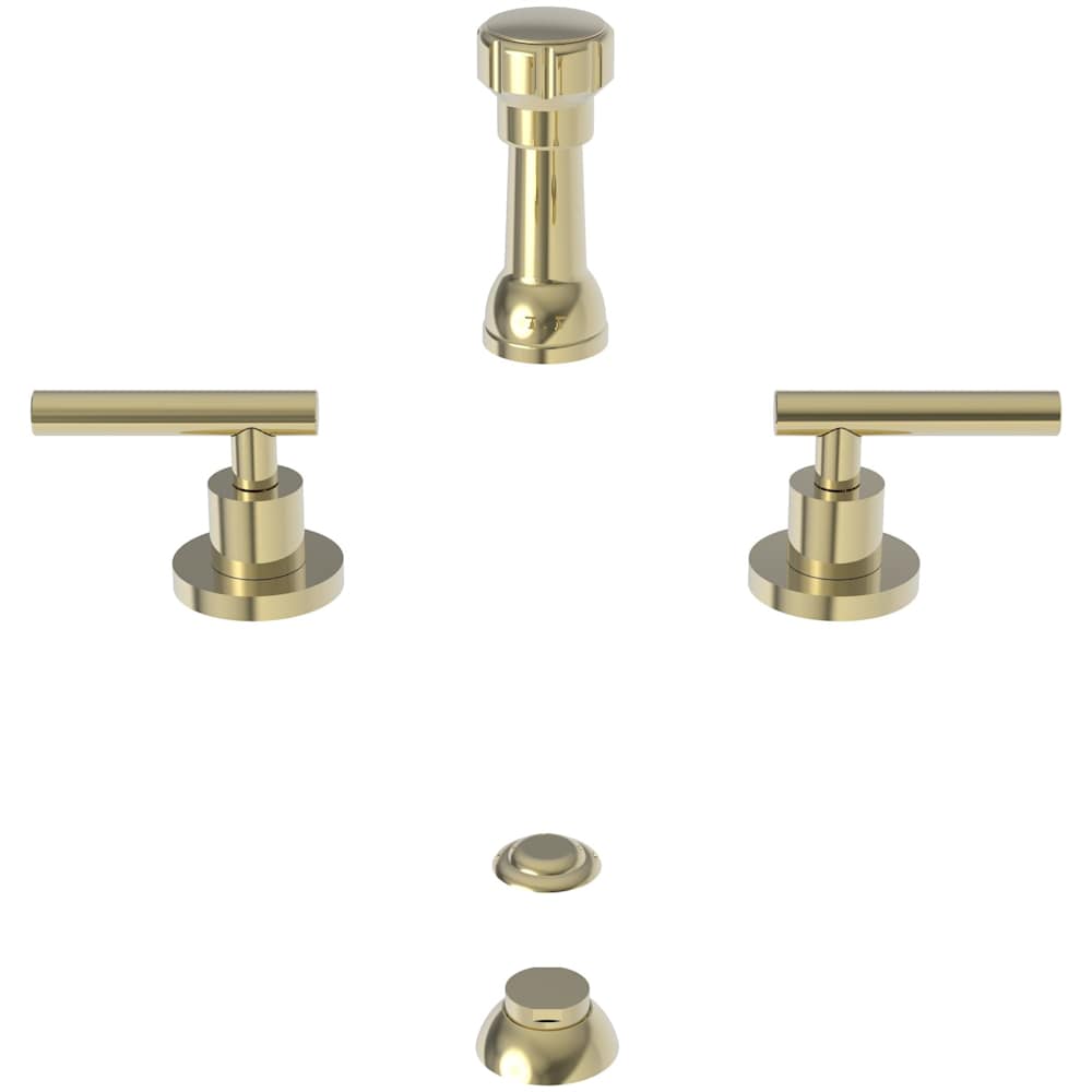 East Linear Double Handle Widespread Bidet Faucet with Vacuum Breaker and Metal Lever Handles