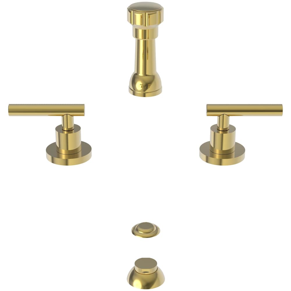 East Linear Double Handle Widespread Bidet Faucet with Vacuum Breaker and Metal Lever Handles