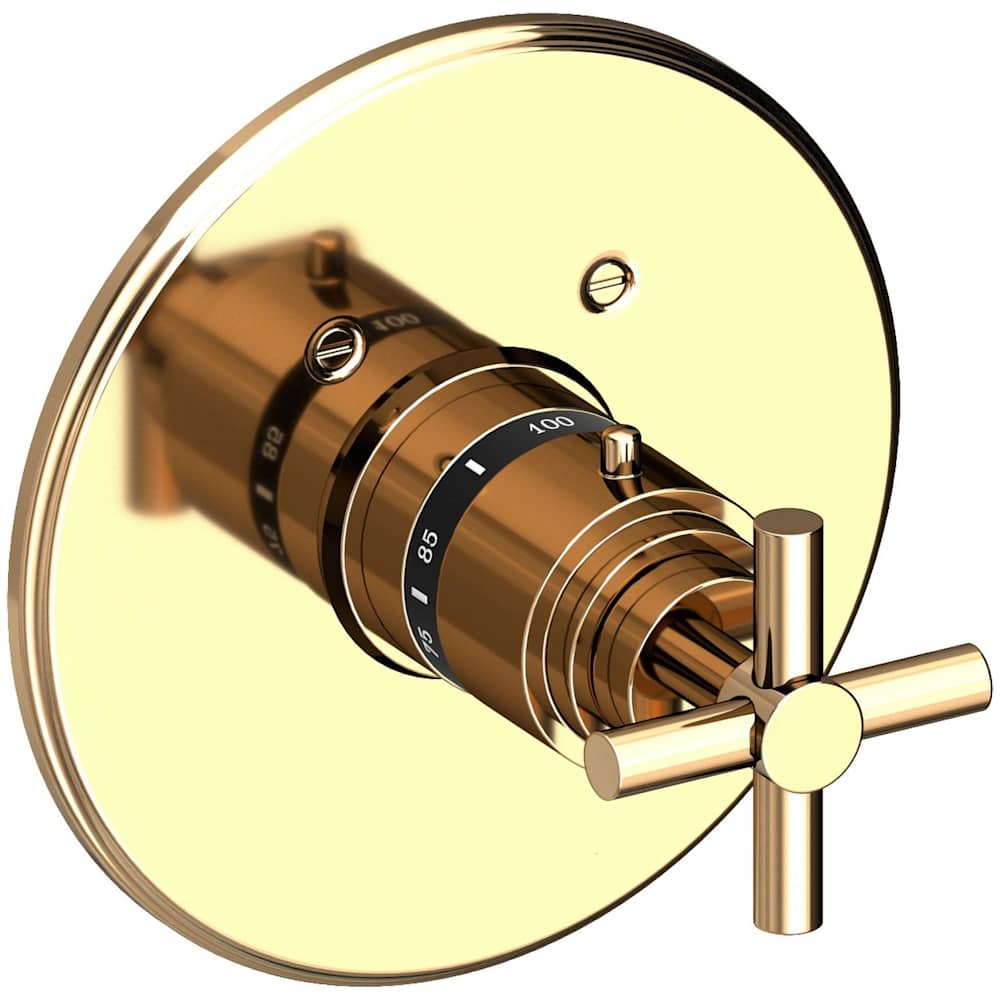 East Linear Thermostatic Valve Trim Only with 1 Cross Handles - Less Rough In
