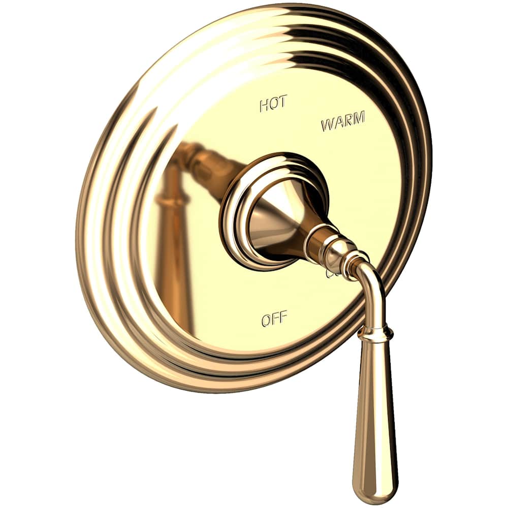 Bevelle Collection Single Handle Round Pressure Balanced Shower Trim Plate Only with Metal Lever Handle