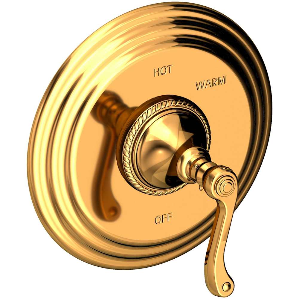 Amisa Collection Single Handle Round Pressure Balanced Shower Trim Plate Only with Metal Lever Handle
