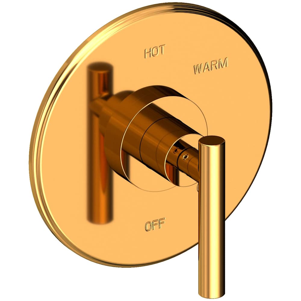 East Linear Collection Single Handle Round Pressure Balanced Shower Trim Plate Only with Metal Lever Handle