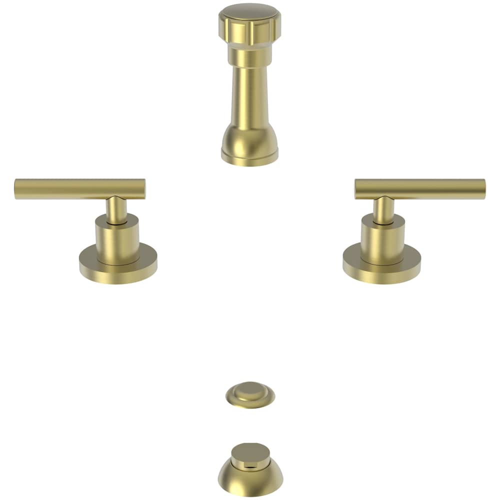 East Linear Double Handle Widespread Bidet Faucet with Vacuum Breaker and Metal Lever Handles